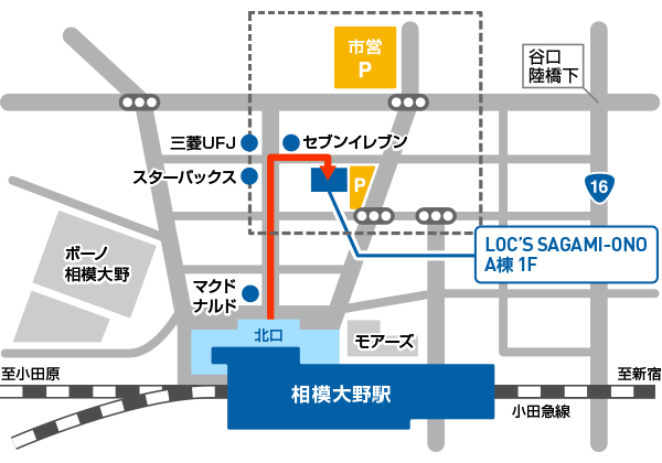 相模大野駅からの地図